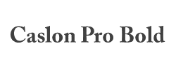 Adobe Caslon Pro Bold字体