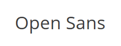 Open Sans字体
