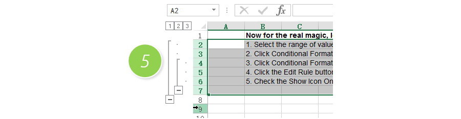 如何将Excel工作表设置成层级结构展示？