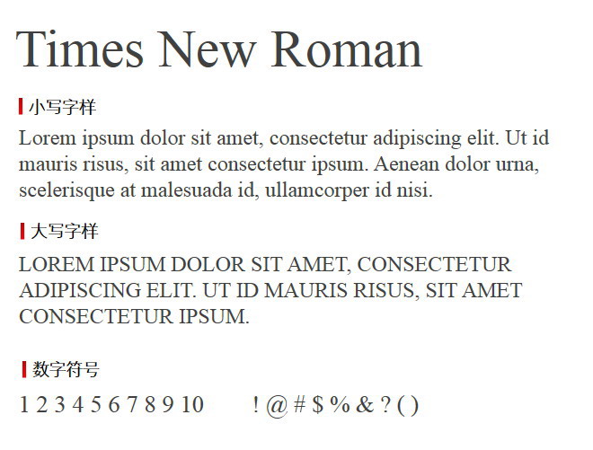 Times New Roman 字体下载