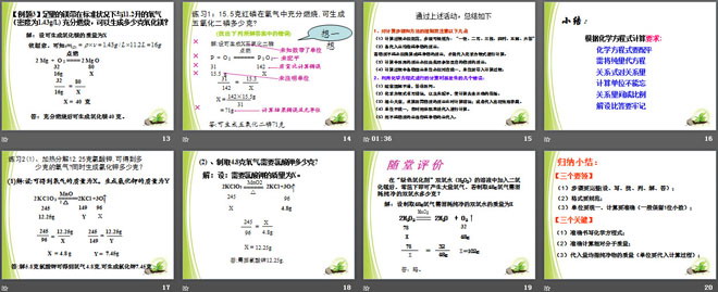 《依据化学方程式的简单计算》化学反应的定量研究PPT课件