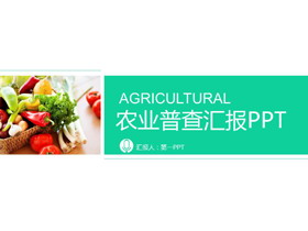 绿色蔬菜农产品PPT模板免费下载
