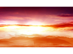 日出群山PPT背景图片