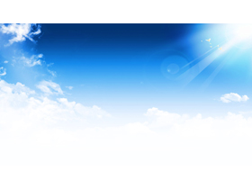 阳光明媚的蓝天白云PPT背景图片
