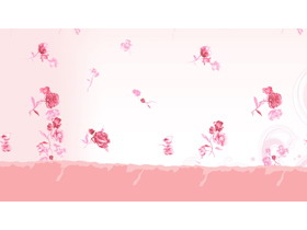 粉色唯美花卉图案PPT背景图片