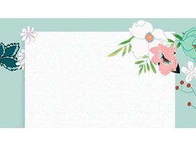 手绘花卉PPT边框背景图片