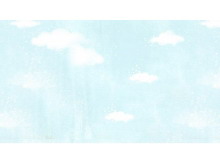 淡雅蓝色卡通天空PPT背景图片