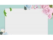 绿色清新花卉PPT背景图片
