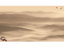 淡雅褐色水墨中国风PPT背景图片