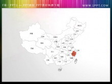 可移动省份的中国地图PowerPoint素材下载