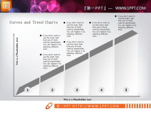 三张阶梯层级关系PPT图表打包下载