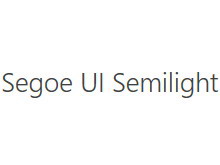 Segoe UI Semilight 字体下载
