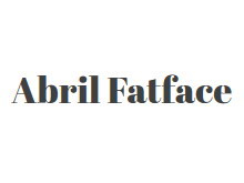 Abril Fatface 字体下载