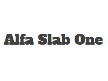 Alfa Slab One 字体下载
