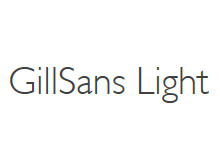 GillSans Light 字体下载
