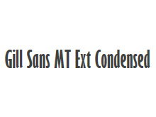 Gill Sans MT Ext Condensed Bold 字体下载