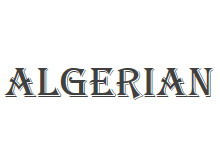 Algerian 字体下载