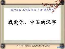 《我爱你，中国汉字》PPT课件