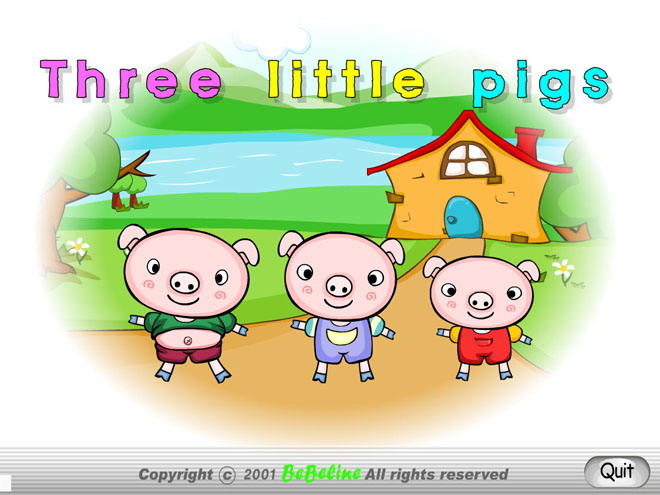 《Three little pigs》Flash动画课件
