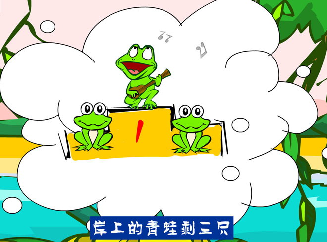 《五只小青蛙》Flash动画课件