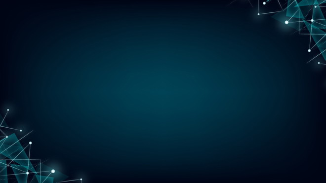 蓝色半透明多边形与连接线科技PPT背景图片
