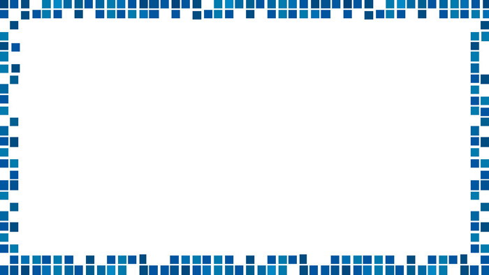 四张蓝色方块PPT边框背景图片