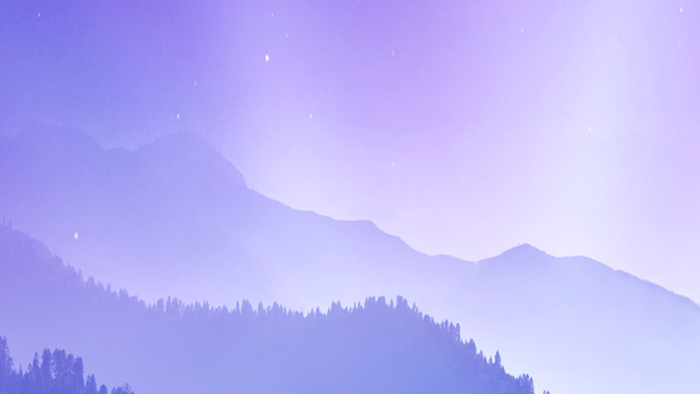 紫色淡雅群山PPT背景图片