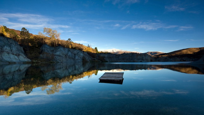 山川湖泊自然PPT背景图片