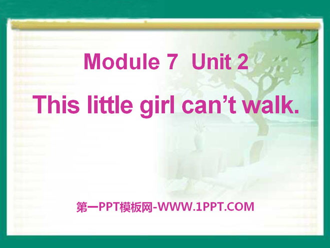 《This little girl can\t walk》PPT课件2