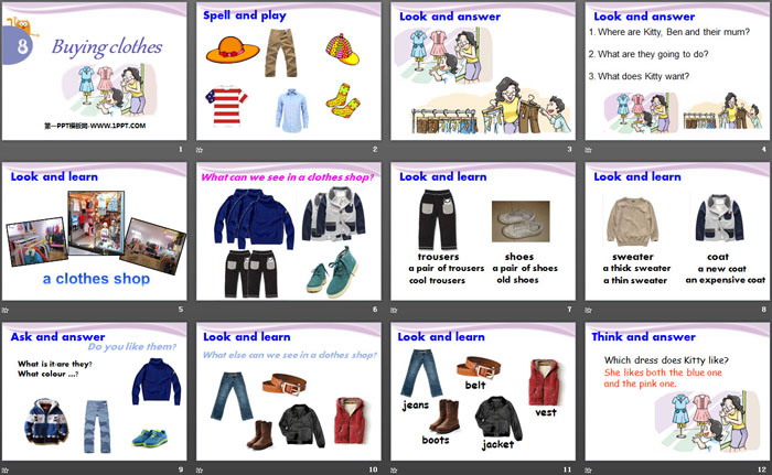 《Buying clothes》PPT